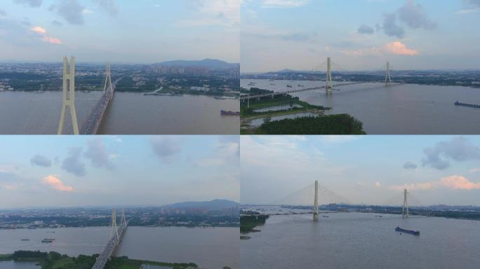 4k高清航拍南京长江二桥