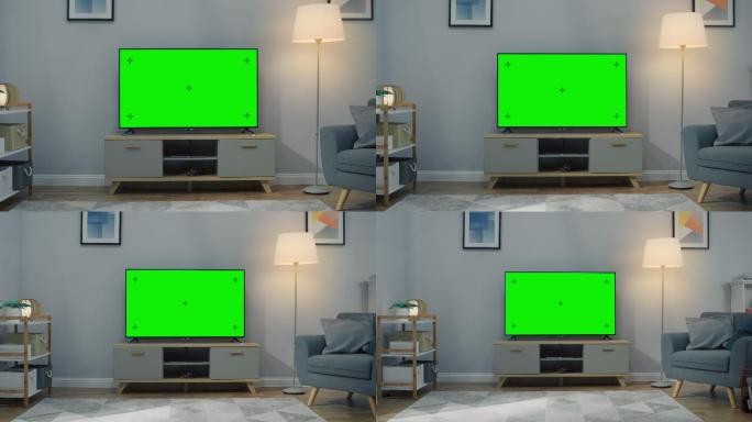 绿色屏幕模型缩小电视镜头