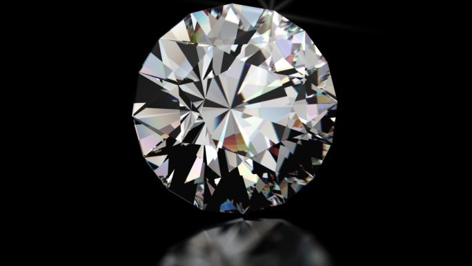 闪闪发光的钻石唯美裸钻钻石黄金闪耀光泽切