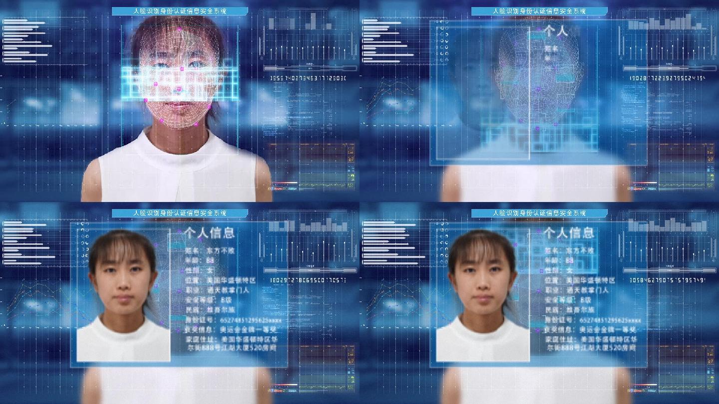科技全息智能监控人脸识别身份信息比对模板