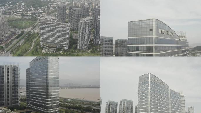 福州仓山凯悦酒店城市航拍空镜头
