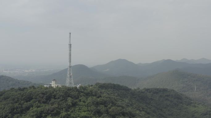 浦口 老山风光 老鹰山电视塔 航拍 4K