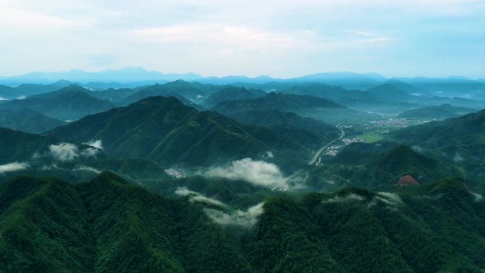 山脉云海 青山 航拍山脉