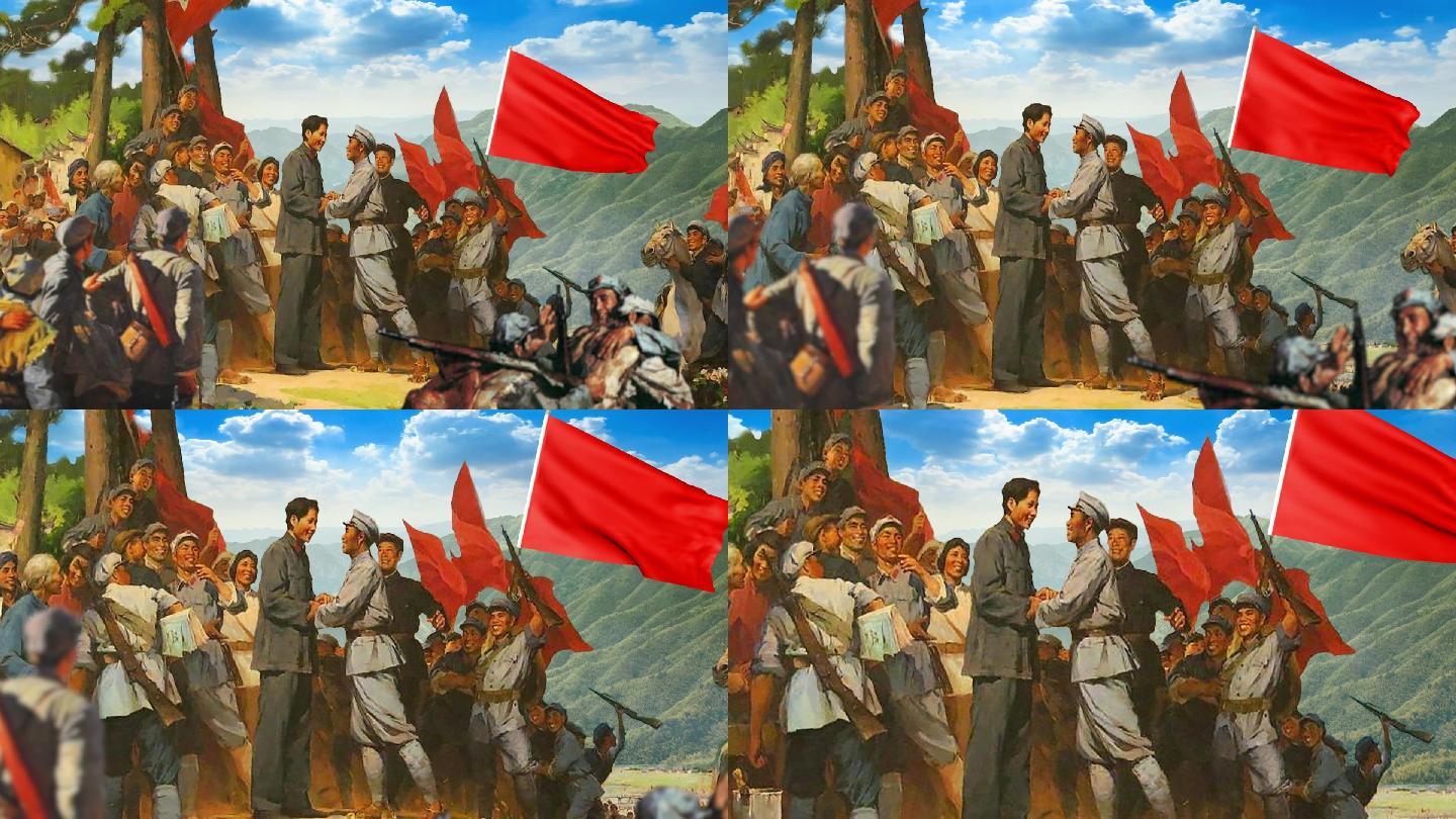 井冈山会师_1920x1080_高清视频素材下载(编号:6279485)_舞台背景_光