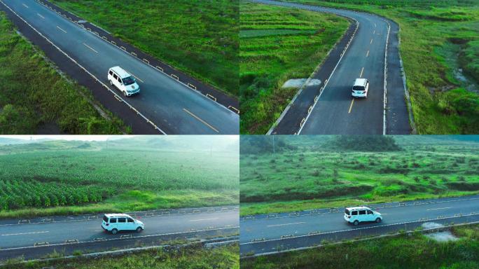 4k航拍自驾游素材