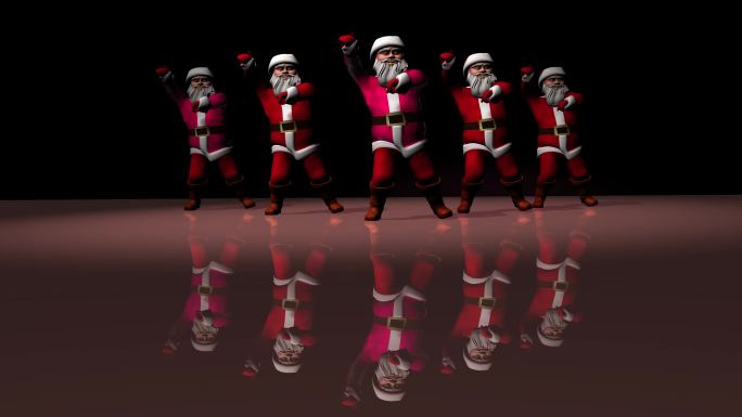 圣诞老人在跳舞