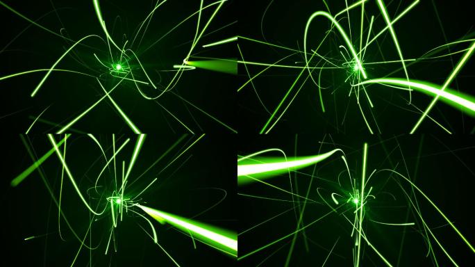 快速光路绿色单线动画-移动图像
