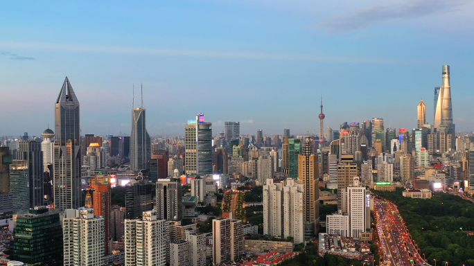 最新上海地标航拍城市宣传片