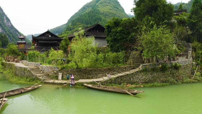 保靖首八洞沙湾4KHD风景视频素材