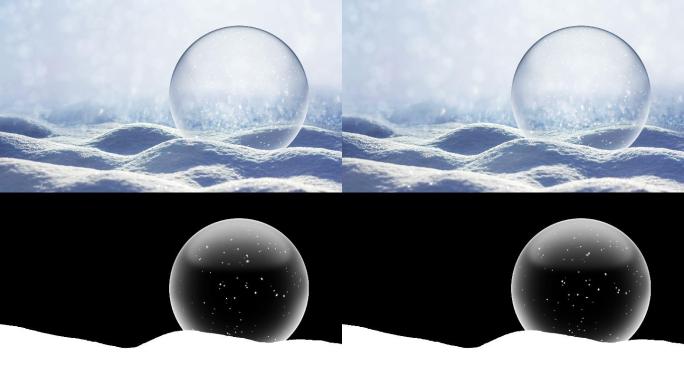 可循环雪景-雪球自然白色粉末雪