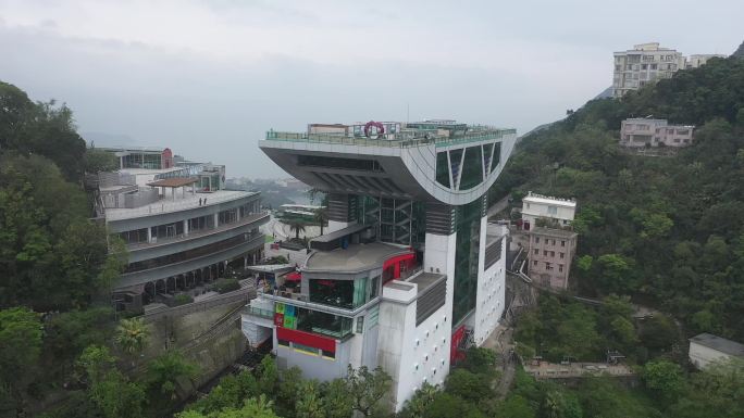 原创航拍  香港太平山顶——凌霄阁