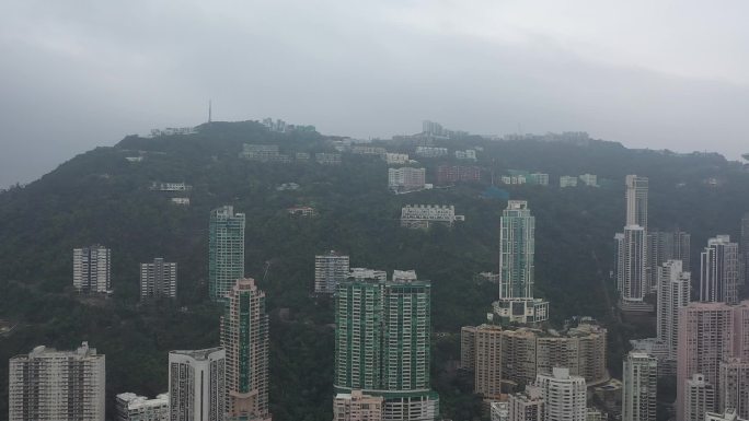 原创航拍  穿越香港中银塔尖瞰览太平山