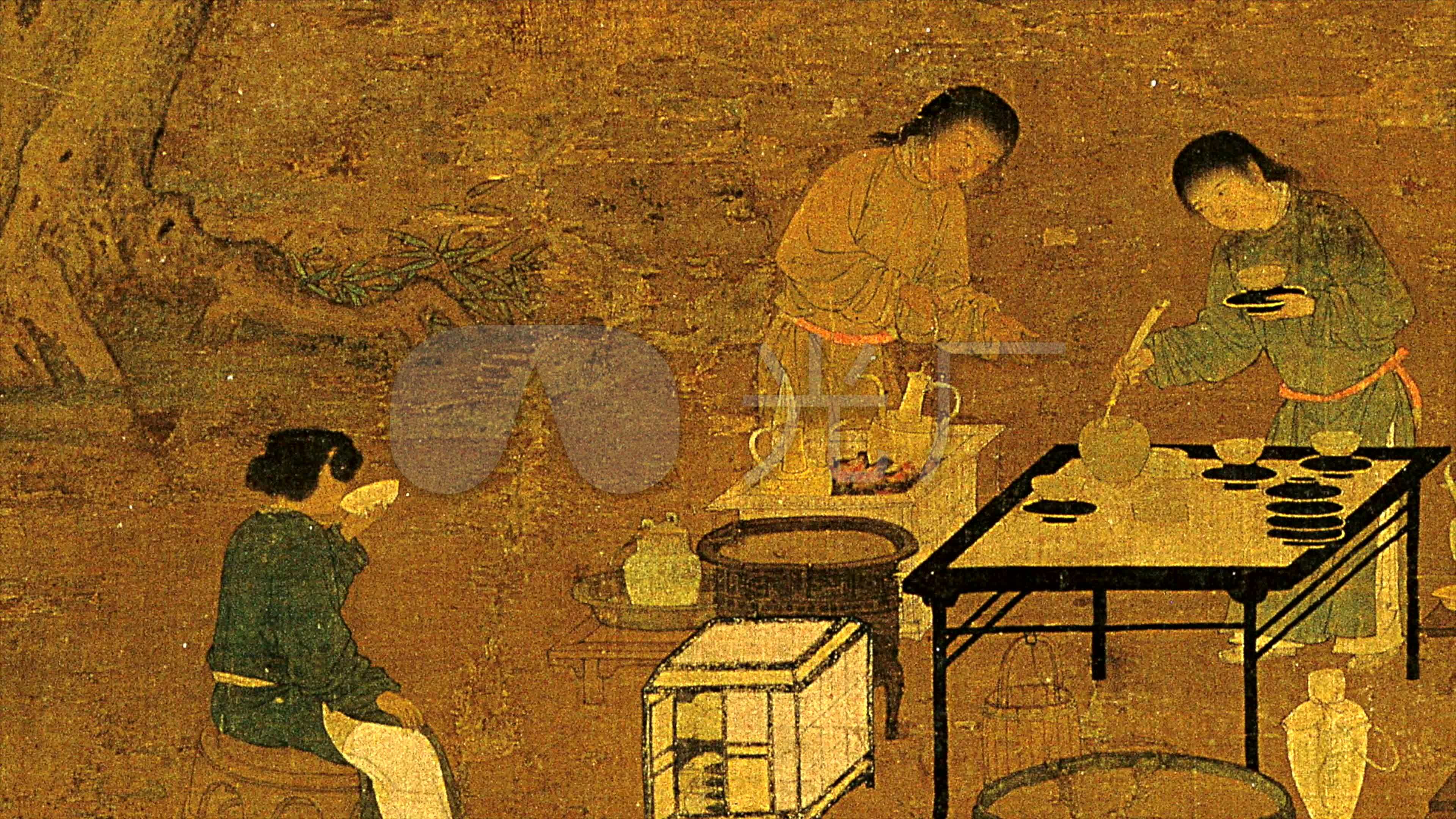 茶文化国风古典插画图片-千库网