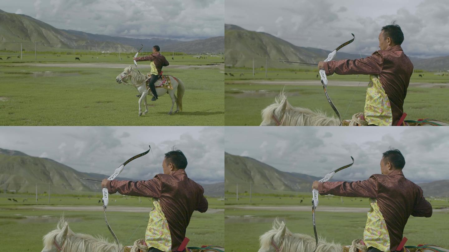 1417骑马 骑马射箭 西藏 牧区 西藏