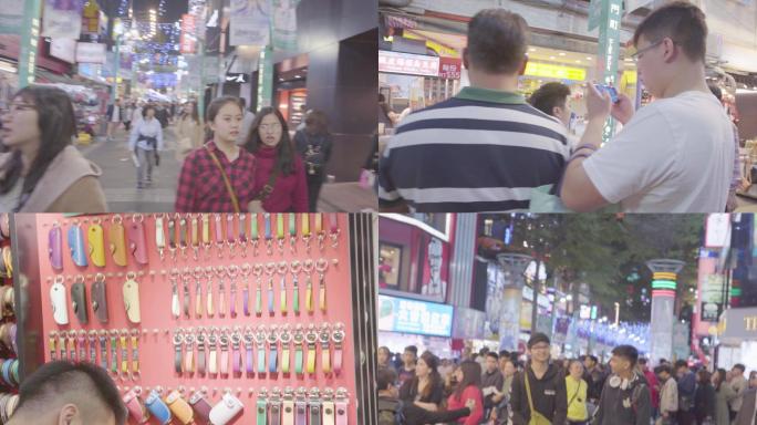 台湾小吃街人流节假日小吃商圈臭豆腐