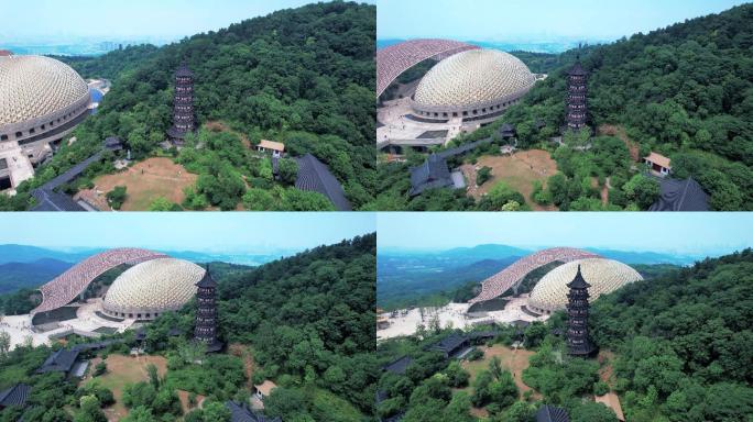 4K航拍牛首山弘觉寺塔佛顶宫牛头禅院