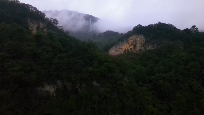 四川度假彭州狮子山航拍自然风光旅拍空镜