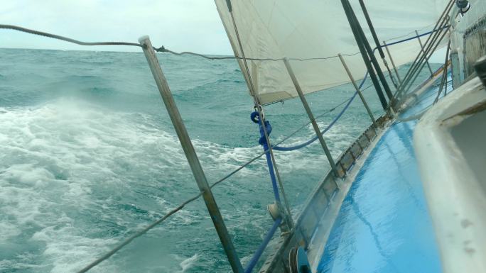 风暴中的极限帆船赛