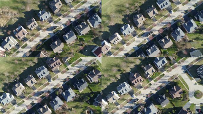郊区居民区空中摄影