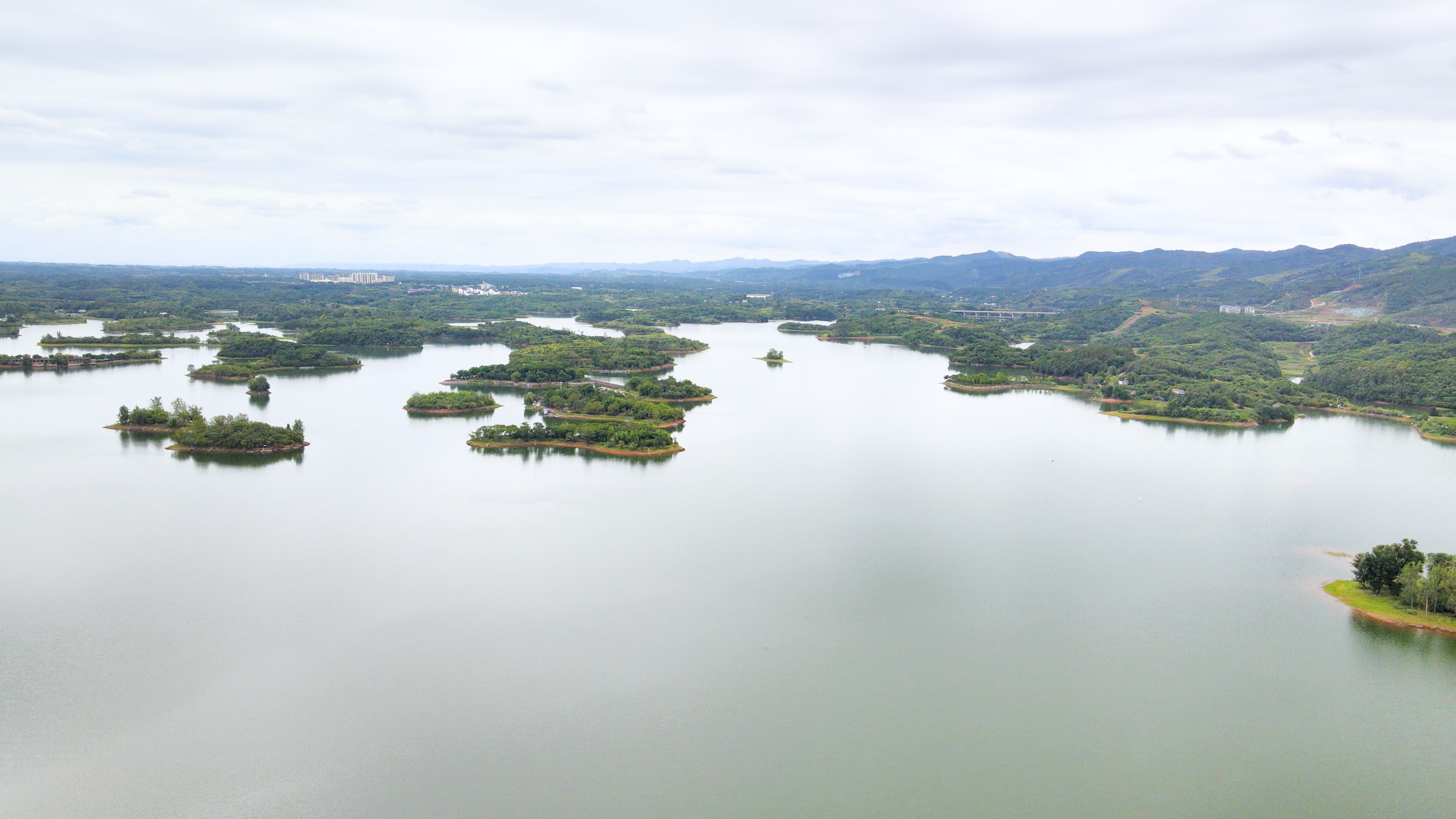 简阳三岔湖航拍 4k