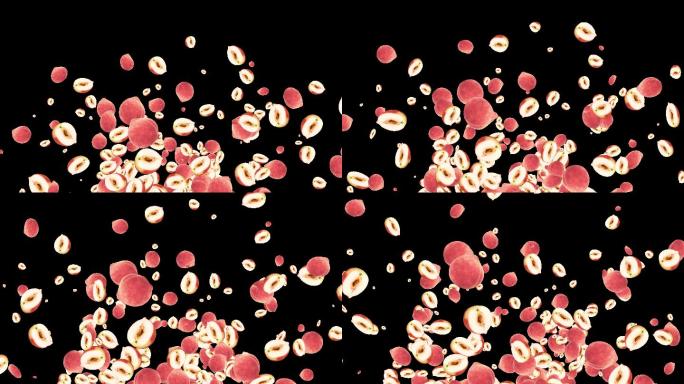 4K桃子上升动态通道视频 2