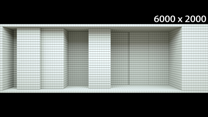 【裸眼3D】白色空间方块矩阵凹凸墙体裸眼