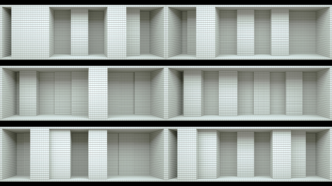 【裸眼3D】白色空间方块矩阵凹凸墙体裸眼