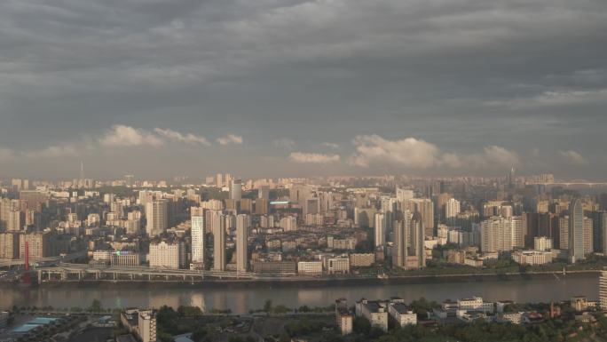 雨后的湖北宜昌城市风景
