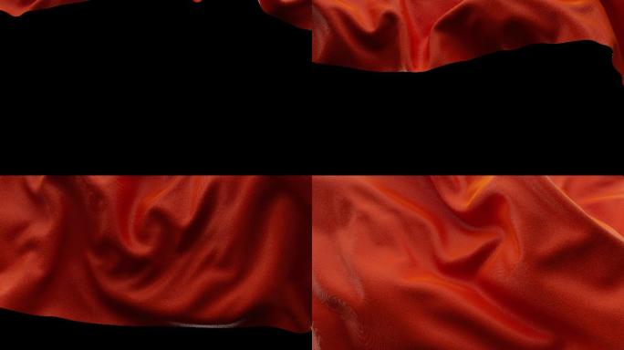 红布红绸布落下转场遮罩