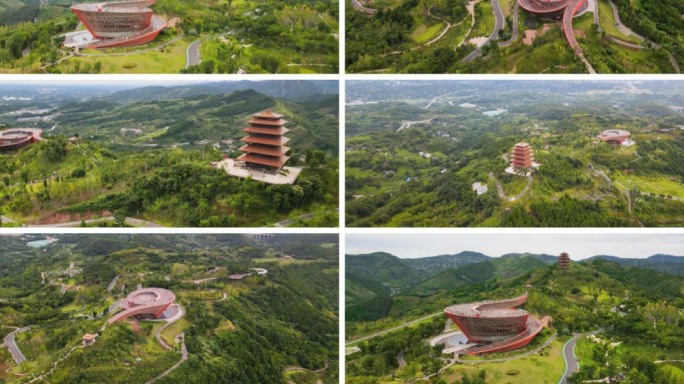 龙泉山丹景台航拍 4K