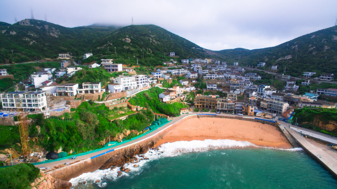 台风后航拍枸杞岛海滨美景