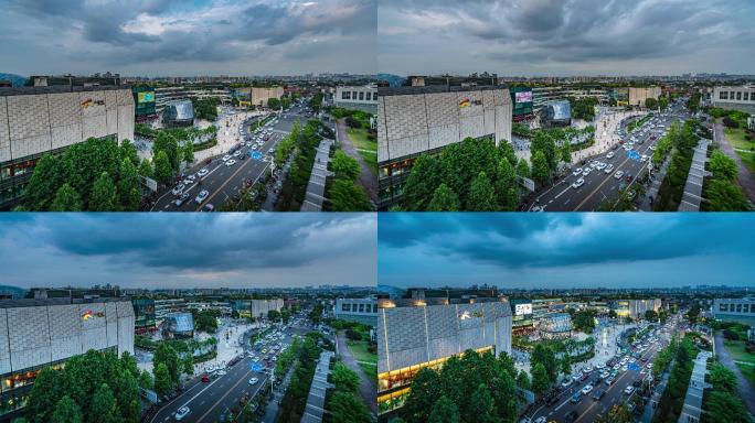 成都武侯中粮大悦城广角延时素材4K