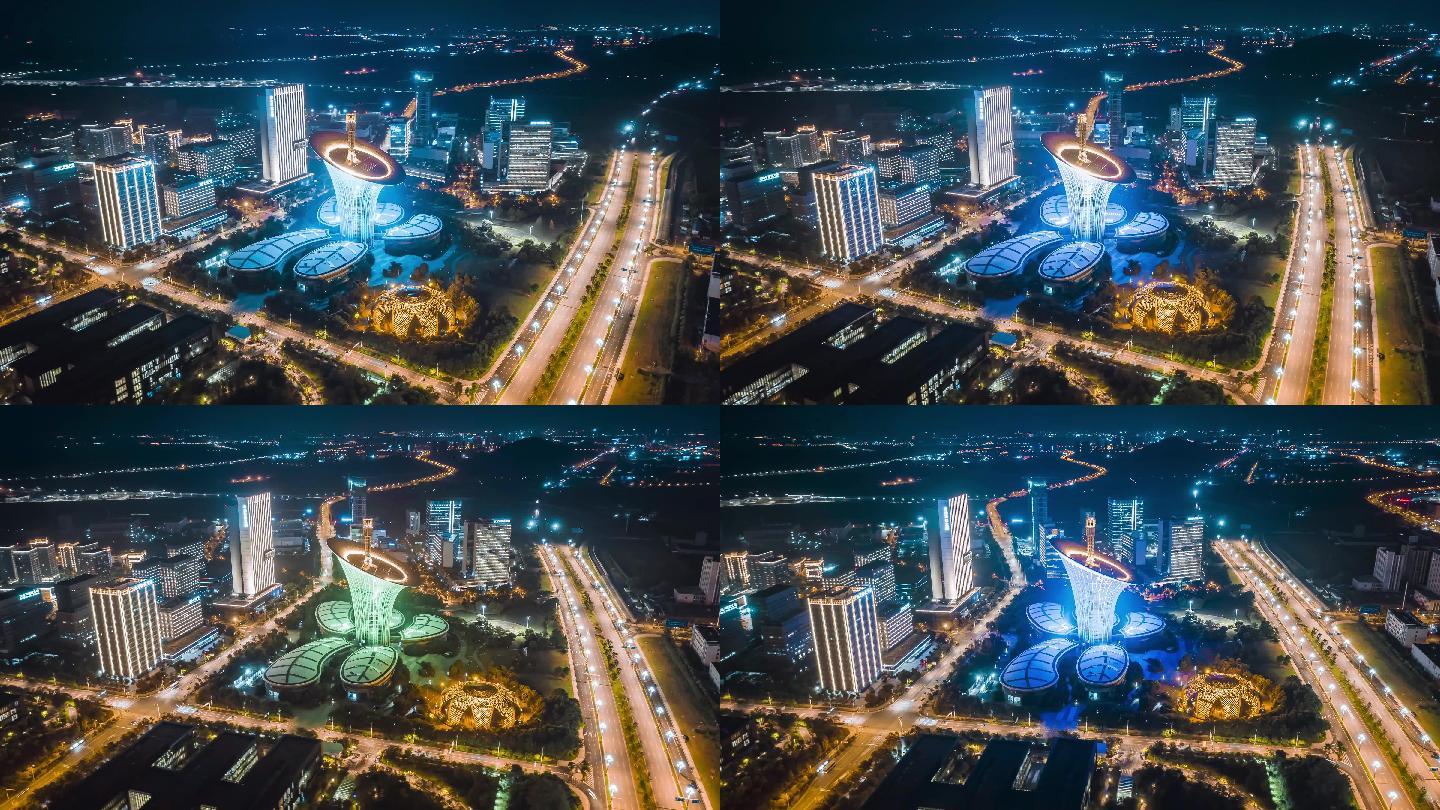 武汉宣传片光谷未来科技城延时华为总部4K