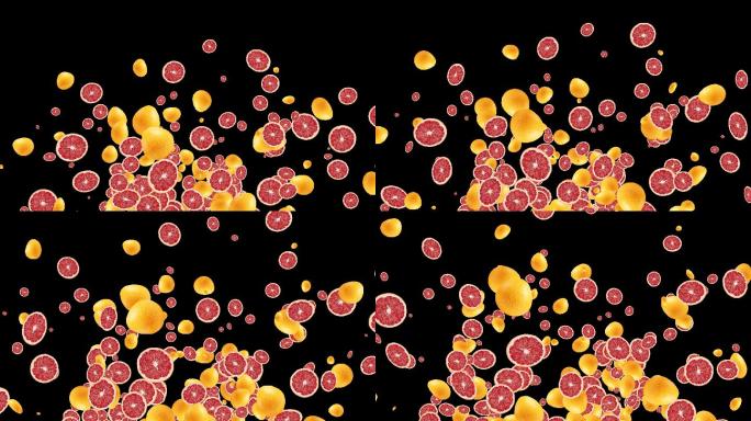 4K柚子上升动态通道视频 2