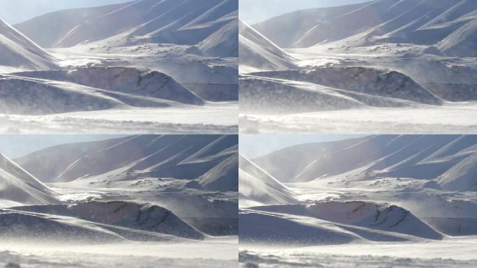 阳光下的雪山寒冷严寒高原缺氧西藏喜马拉雅
