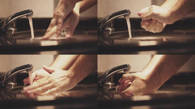 用肥皂洗手，防止传播病毒