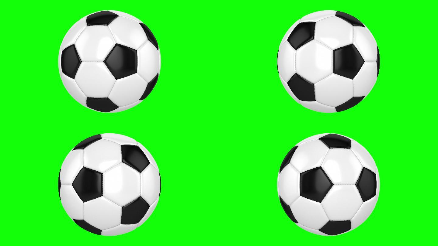 绿色背景上的足球
