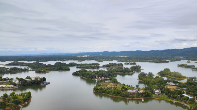 简阳三岔湖航拍 4K