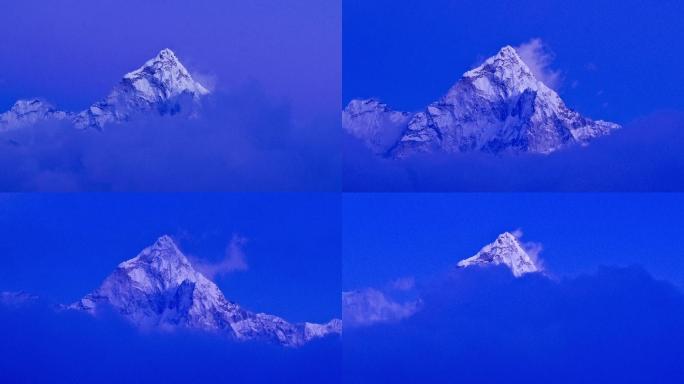 喜马拉雅山的山景视频素材雪山壮观巍峨寒冷