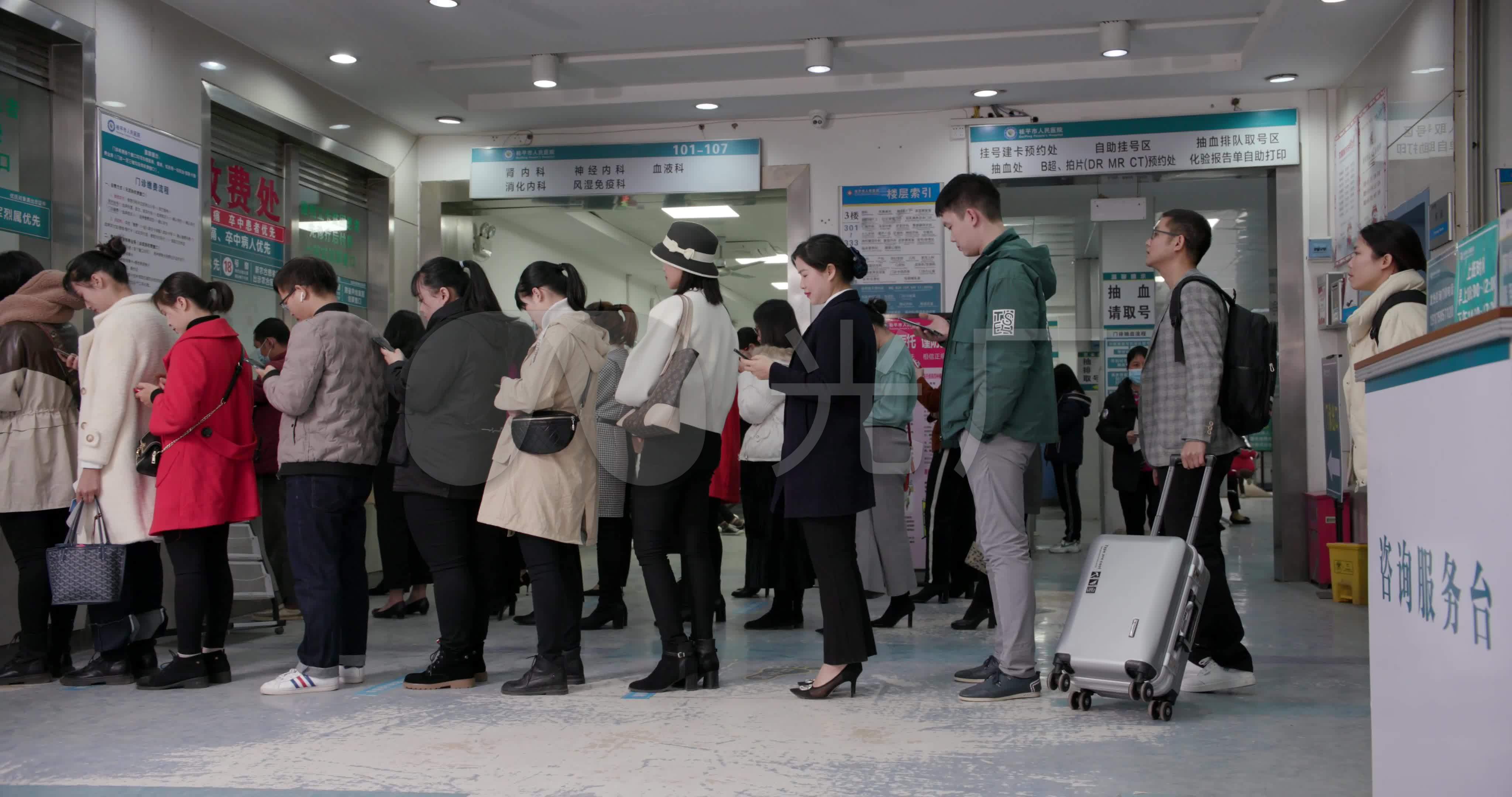 病人到医院看病 - 4k