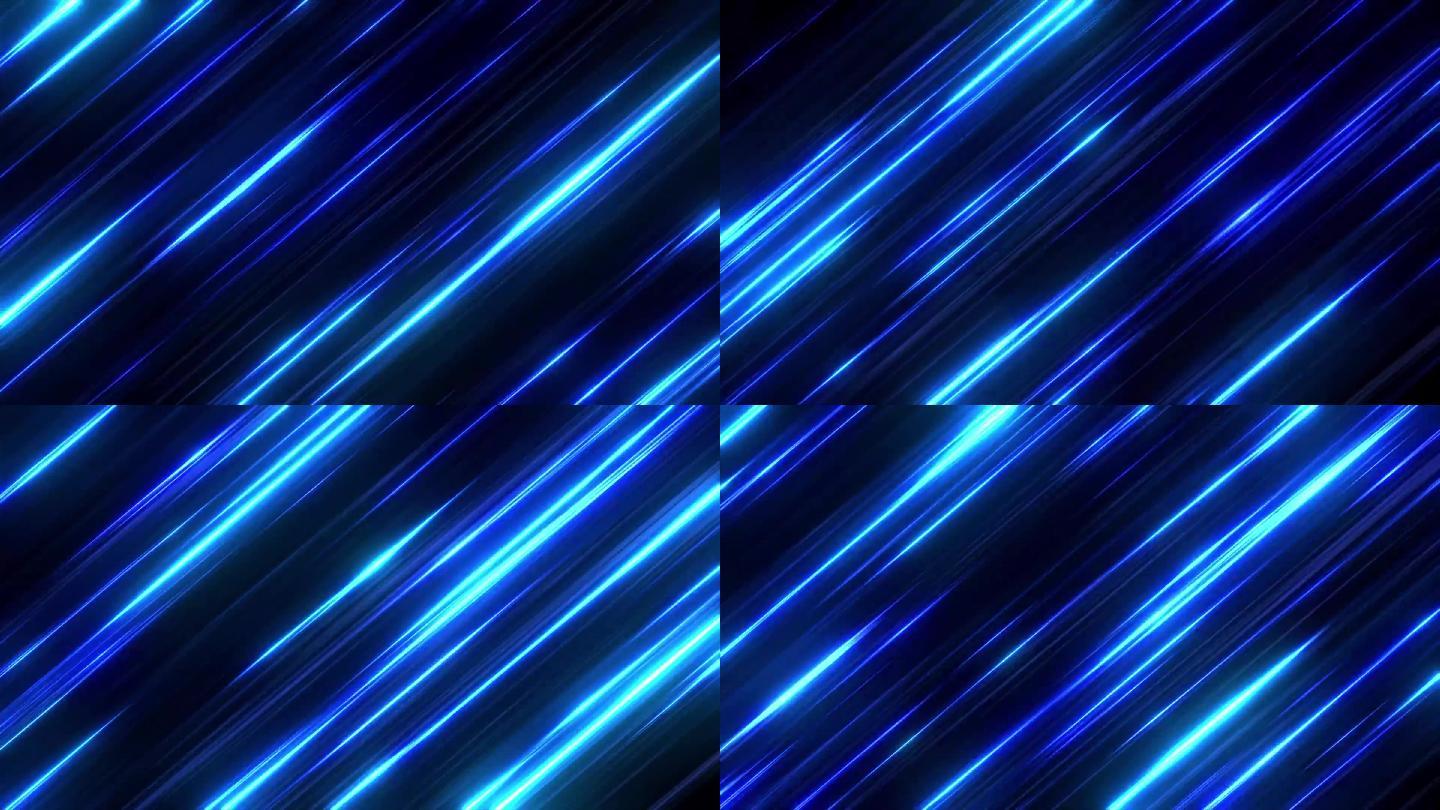 4K蓝色流动粒子光线VJ背景