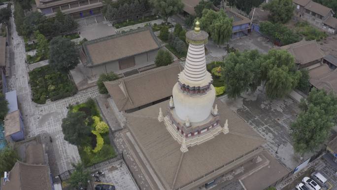 甘肃张掖大佛寺白塔4K航拍
