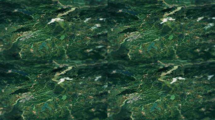 4K江西鄱阳湖地图实景动画