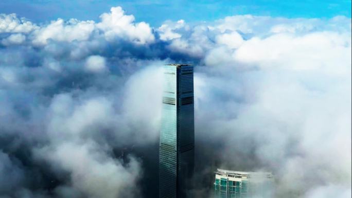 云雾维港香港第一高楼118层环球贸易广场