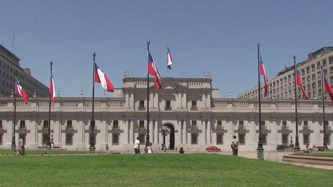 圣地亚哥市中心的总统府