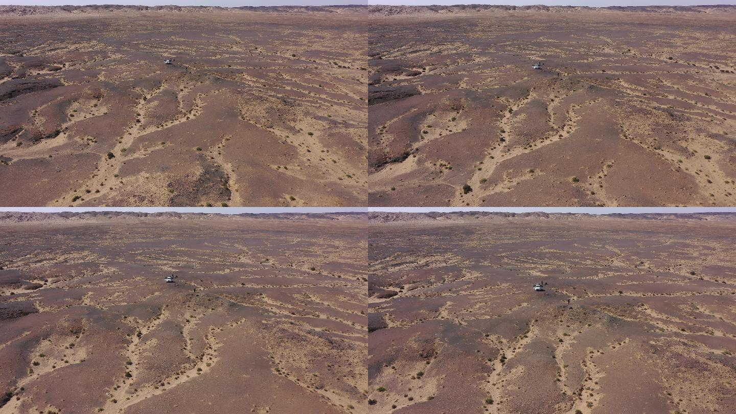 戈壁实拍视频防沙治沙 环境治理抗旱