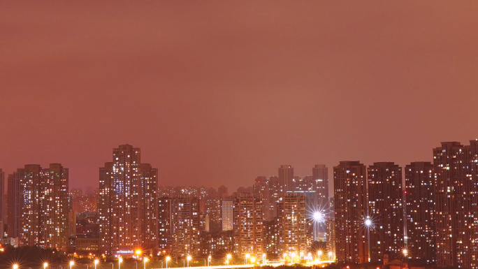 【原创】雨中高楼万家灯火延时