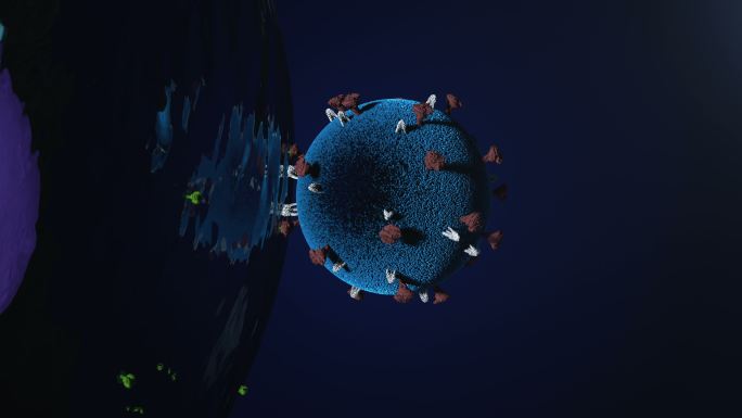 麻疹病毒。新冠病毒细菌细胞微生物真菌