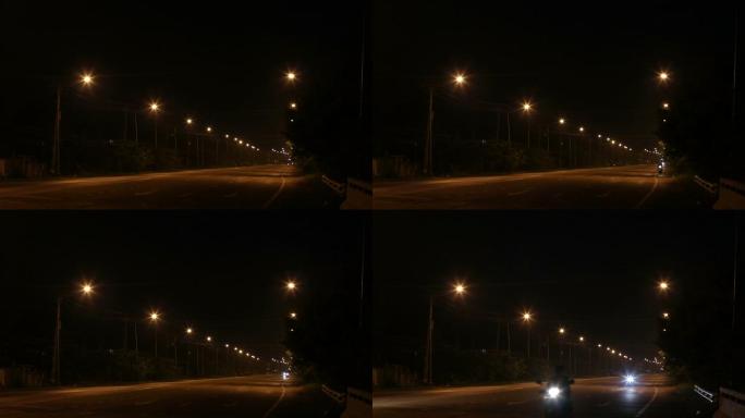 夜晚时的交通景观。