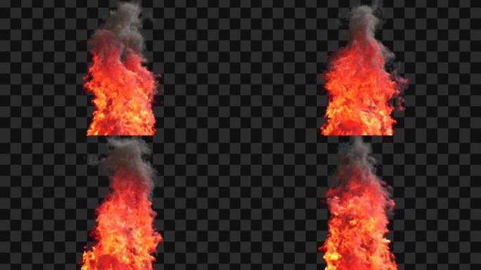 火灾素材【透明通道】40A